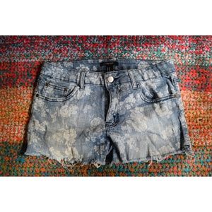 Forever 21 Printed Denim Shorts